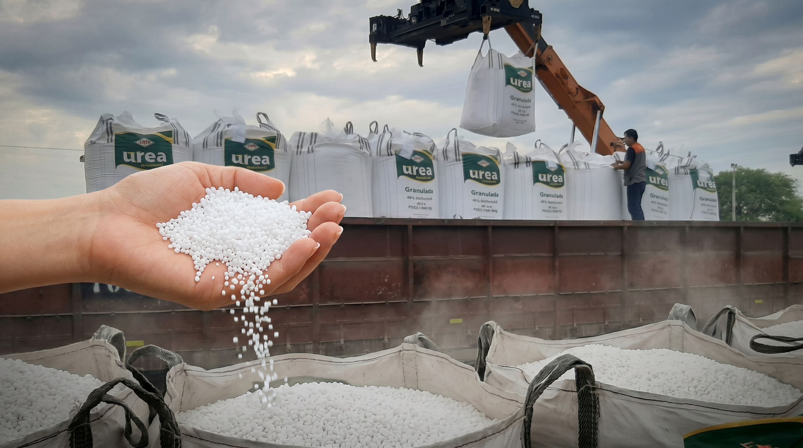 Carga y manipulación de urea en big bags